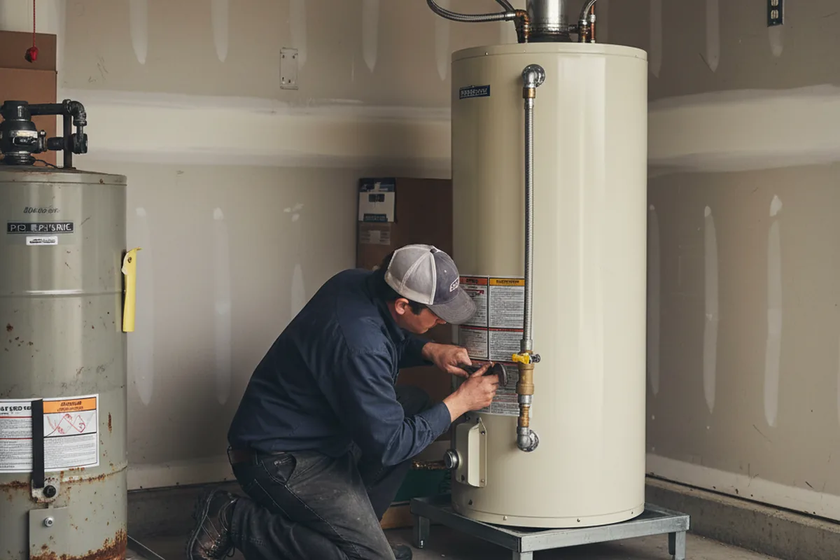 Water heater and shutoff valve replacement in Point Of Rocks